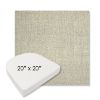Picture of Chartres Pebble | 20" x 20" Boxed Contoured Rounded Back Wicker Chair Cushion - Sunbrella© Fabric