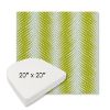 Picture of Clock Out Frond | 20" x 20" Boxed Contoured Rounded Back Wicker Chair Cushion - Sunbrella© Fabric