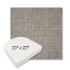 Picture of Crush Ash | 20" x 20" Boxed Contoured Rounded Back Wicker Chair Cushion - Sunbrella© Fabric