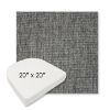 Picture of Crush Pewter | 20" x 20" Boxed Contoured Rounded Back Wicker Chair Cushion - Sunbrella© Fabric