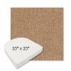 Picture of Dither Toffee | 20" x 20" Boxed Contoured Rounded Back Wicker Chair Cushion - Sunbrella© Fabric