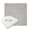 Picture of Dumont Dove | 20" x 20" Boxed Contoured Rounded Back Wicker Chair Cushion - Sunbrella© Fabric