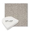 Picture of Dumont Mushroom | 20" x 20" Boxed Contoured Rounded Back Wicker Chair Cushion - Sunbrella© Fabric