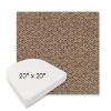 Picture of Dumont Taupe | 20" x 20" Boxed Contoured Rounded Back Wicker Chair Cushion - Sunbrella© Fabric