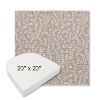 Picture of Eberly Linen | 20" x 20" Boxed Contoured Rounded Back Wicker Chair Cushion - Sunbrella© Fabric