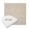 Picture of Echo Ash | 20" x 20" Boxed Contoured Rounded Back Wicker Chair Cushion - Sunbrella© Fabric