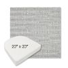 Picture of Embrace Pewter | 20" x 20" Boxed Contoured Rounded Back Wicker Chair Cushion - Sunbrella© Fabric
