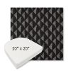 Picture of Etched Angles Char | 20" x 20" Boxed Contoured Rounded Back Wicker Chair Cushion - Sunbrella© Fabric