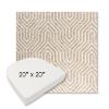Picture of Etna Dune | 20" x 20" Boxed Contoured Rounded Back Wicker Chair Cushion - Sunbrella© Fabric