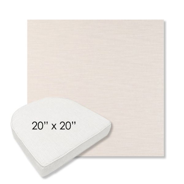 Picture of Exhale Cloud | 20" x 20" Boxed Contoured Rounded Back Wicker Chair Cushion - Sunbrella© Fabric