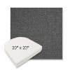 Picture of Idol Slate | 20" x 20" Boxed Contoured Rounded Back Wicker Chair Cushion - Sunbrella© Fabric