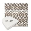 Picture of Inga Merino | 20" x 20" Boxed Contoured Rounded Back Wicker Chair Cushion - Sunbrella© Fabric