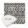 Picture of Inga Midnight | 20" x 20" Boxed Contoured Rounded Back Wicker Chair Cushion - Sunbrella© Fabric