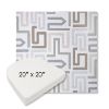 Picture of Labyrinth Cloud | 20" x 20" Boxed Contoured Rounded Back Wicker Chair Cushion - Sunbrella© Fabric