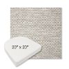 Picture of Litchfield Fog | 20" x 20" Boxed Contoured Rounded Back Wicker Chair Cushion - Sunbrella© Fabric