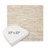 Picture of Litchfield Sand | 20" x 20" Boxed Contoured Rounded Back Wicker Chair Cushion - Sunbrella© Fabric