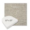 Picture of Mainstreet Dove | 20" x 20" Boxed Contoured Rounded Back Wicker Chair Cushion - Sunbrella© Fabric