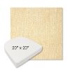 Picture of Margo Parchment | 20" x 20" Boxed Contoured Rounded Back Wicker Chair Cushion - Sunbrella© Fabric