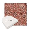 Picture of Martha Floral Rose Vine | 20" x 20" Boxed Contoured Rounded Back Wicker Chair Cushion - Sunbrella© Fabric