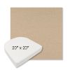 Picture of Nuance Sand | 20" x 20" Boxed Contoured Rounded Back Wicker Chair Cushion - Sunbrella© Fabric