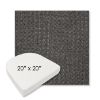 Picture of Nurture Charcoal | 20" x 20" Boxed Contoured Rounded Back Wicker Chair Cushion - Sunbrella© Fabric