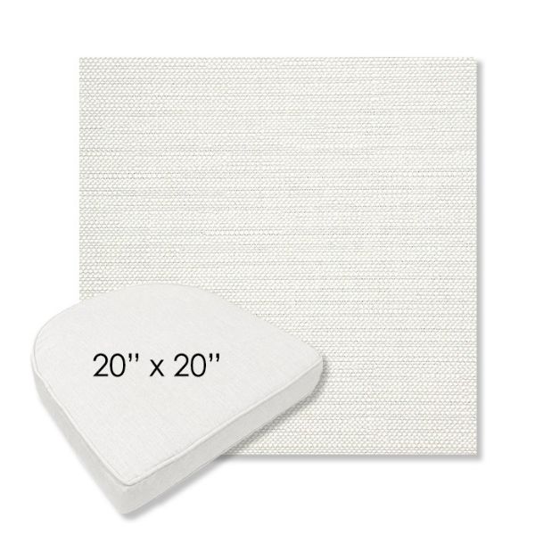 Picture of Piazza Cloud | 20" x 20" Boxed Contoured Rounded Back Wicker Chair Cushion - Sunbrella© Fabric
