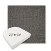 Picture of Piazza Graphite | 20" x 20" Boxed Contoured Rounded Back Wicker Chair Cushion - Sunbrella© Fabric