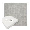 Picture of Piazza Pebble | 20" x 20" Boxed Contoured Rounded Back Wicker Chair Cushion - Sunbrella© Fabric