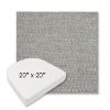 Picture of Piazza Stone | 20" x 20" Boxed Contoured Rounded Back Wicker Chair Cushion - Sunbrella© Fabric