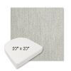 Picture of Pique Gravel | 20" x 20" Boxed Contoured Rounded Back Wicker Chair Cushion - Sunbrella© Fabric