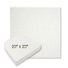 Picture of Pique Salt | 20" x 20" Boxed Contoured Rounded Back Wicker Chair Cushion - Sunbrella© Fabric