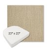 Picture of Pique Sand | 20" x 20" Boxed Contoured Rounded Back Wicker Chair Cushion - Sunbrella© Fabric
