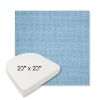 Picture of Pique Sky | 20" x 20" Boxed Contoured Rounded Back Wicker Chair Cushion - Sunbrella© Fabric