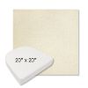 Picture of Posh Salt | 20" x 20" Boxed Contoured Rounded Back Wicker Chair Cushion - Sunbrella© Fabric