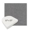 Picture of Proof Slate | 20" x 20" Boxed Contoured Rounded Back Wicker Chair Cushion - Sunbrella© Fabric