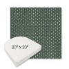 Picture of Royale Moss | 20" x 20" Boxed Contoured Rounded Back Wicker Chair Cushion - Sunbrella© Fabric