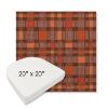 Picture of Rubix Spicy Melon | 20" x 20" Boxed Contoured Rounded Back Wicker Chair Cushion - Sunbrella© Fabric