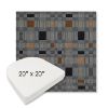 Picture of Rubix Vintage Denim | 20" x 20" Boxed Contoured Rounded Back Wicker Chair Cushion - Sunbrella© Fabric