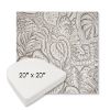 Picture of Sensibility Linen | 20" x 20" Boxed Contoured Rounded Back Wicker Chair Cushion - Sunbrella© Fabric