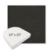 Picture of Spectrum Carbon | 20" x 20" Boxed Contoured Rounded Back Wicker Chair Cushion - Sunbrella© Fabric
