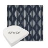 Picture of Spinner Diamond Midnight | 20" x 20" Boxed Contoured Rounded Back Wicker Chair Cushion - Sunbrella© Fabric