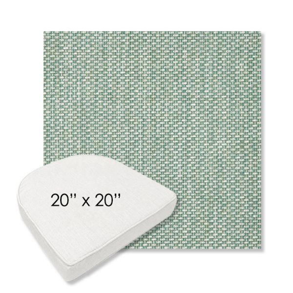 Picture of Tailored Spa | 20" x 20" Boxed Contoured Rounded Back Wicker Chair Cushion - Sunbrella© Fabric