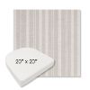 Picture of Tranquil Linen | 20" x 20" Boxed Contoured Rounded Back Wicker Chair Cushion - Sunbrella© Fabric