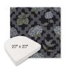 Picture of Trellis Morning Glory | 20" x 20" Boxed Contoured Rounded Back Wicker Chair Cushion - Sunbrella© Fabric