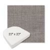 Picture of Willa Bark | 20" x 20" Boxed Contoured Rounded Back Wicker Chair Cushion - Sunbrella© Fabric