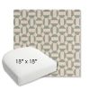 Picture of Assemble Mist | 18" x 18" Bullnose Contoured Rounded Back Wicker Chair Cushion - Sunbrella© Fabric