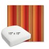 Picture of Astoria Sunset | 18" x 18" Bullnose Contoured Rounded Back Wicker Chair Cushion - Sunbrella© Fabric