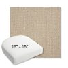 Picture of Blend Sand | 18" x 18" Bullnose Contoured Rounded Back Wicker Chair Cushion - Sunbrella© Fabric