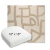 Picture of Brushstroke Stucco | 18" x 18" Bullnose Contoured Rounded Back Wicker Chair Cushion - Sunbrella© Fabric