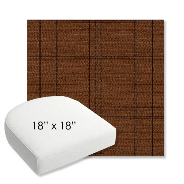 Picture of Camper Mesa | 18" x 18" Bullnose Contoured Rounded Back Wicker Chair Cushion - Sunbrella© Fabric